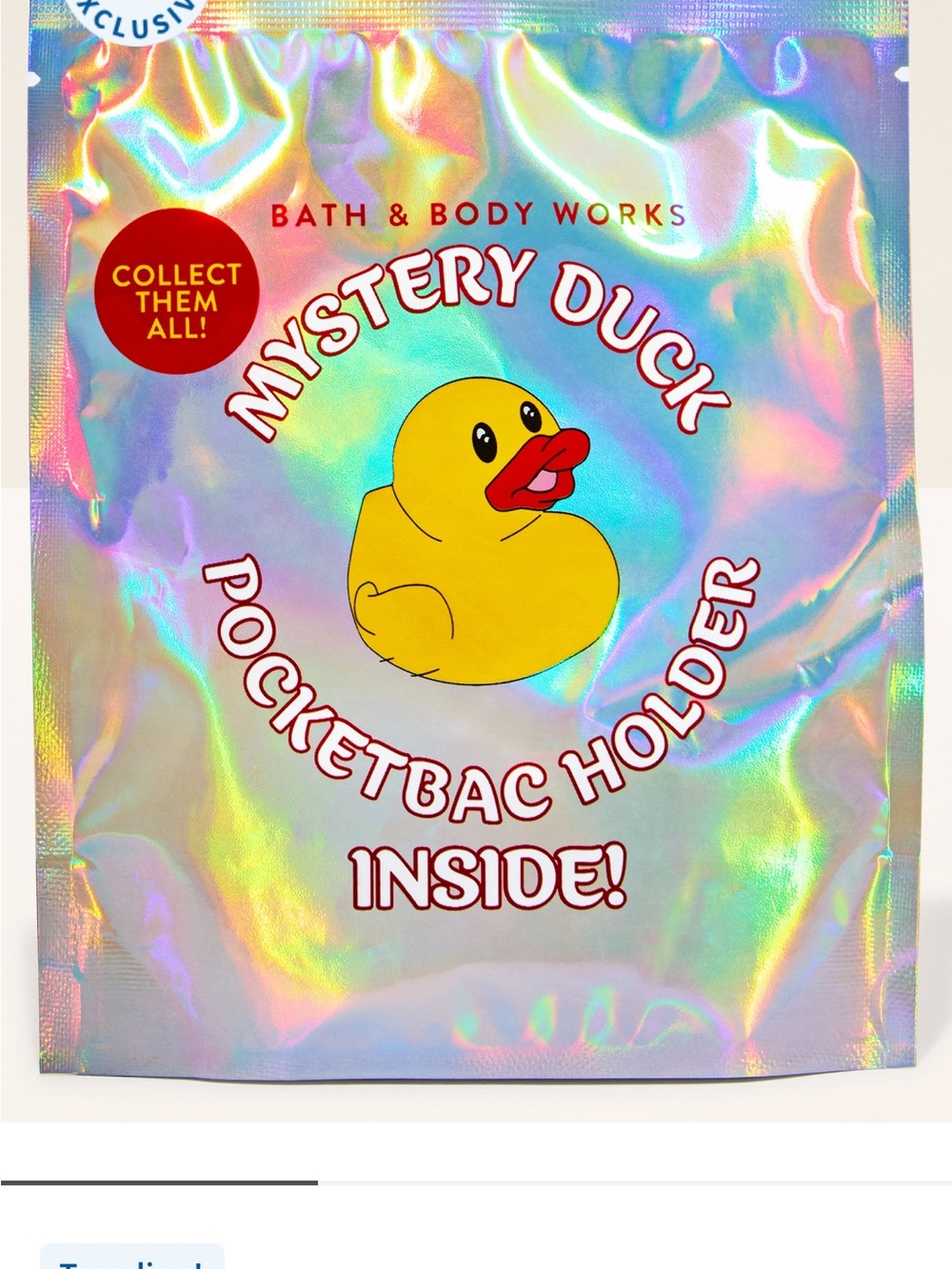 Bath & Body Works Mystery Duck PocketBac Holder in Holographic Pack